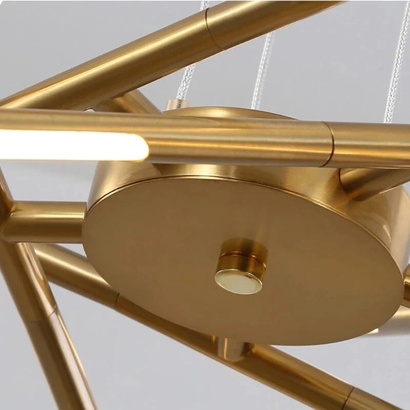 Nexa Iron Chandelier — Angular Geometric Design, Modern Lighting Fixture