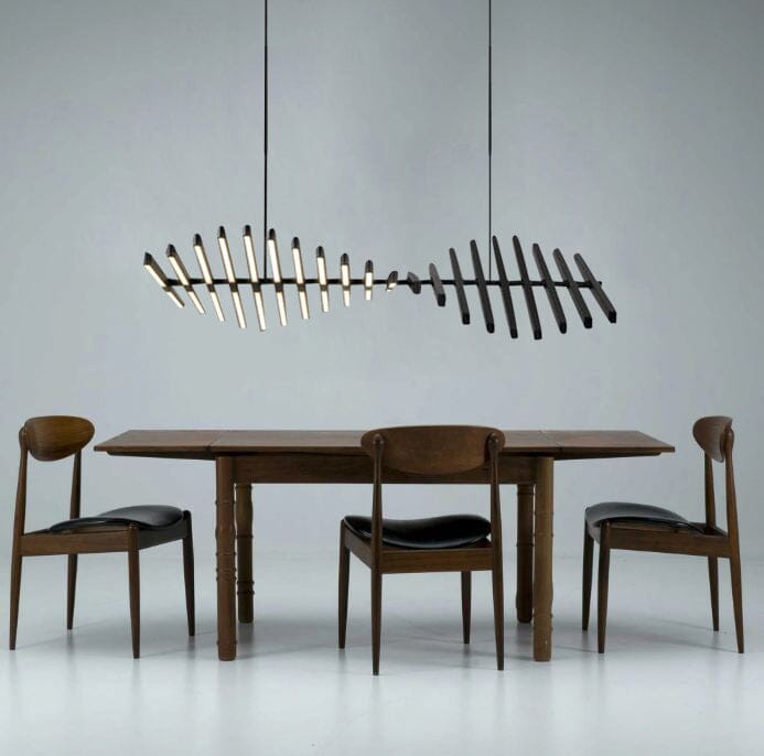 Quillbone Remote Controlled Chandelier — Independent Adjustable Bulbs