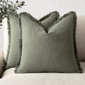 Crestline Cotton Linen Pillow Covers — Durable Construction, Elegant Finish