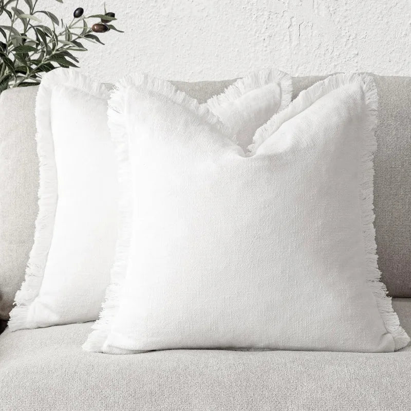 Crestline Cotton Linen Pillow Covers — Durable Construction, Elegant Finish
