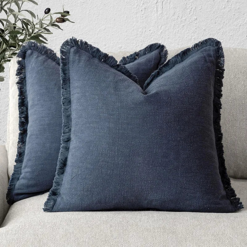 Crestline Cotton Linen Pillow Covers — Durable Construction, Elegant Finish