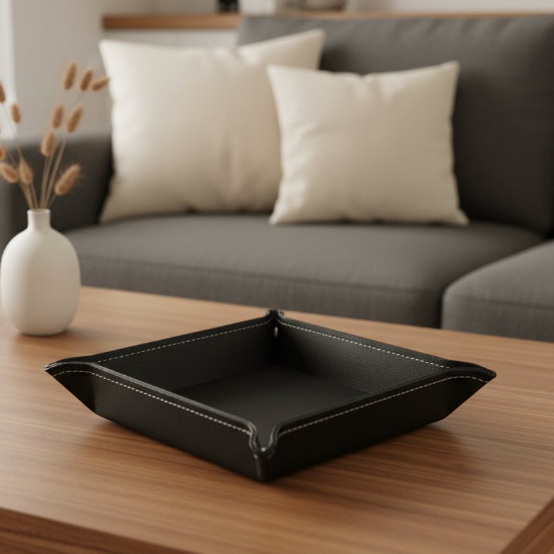 NovaLuxe Leather Desk Organizer Tray