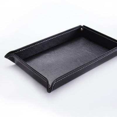 NovaLuxe Leather Desk Organizer Tray