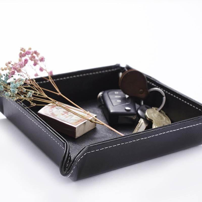 NovaLuxe Leather Desk Organizer Tray
