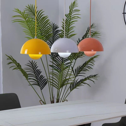 Auroraglo V2 Pendelleuchte — Bunter Blumentopfschirm, E26