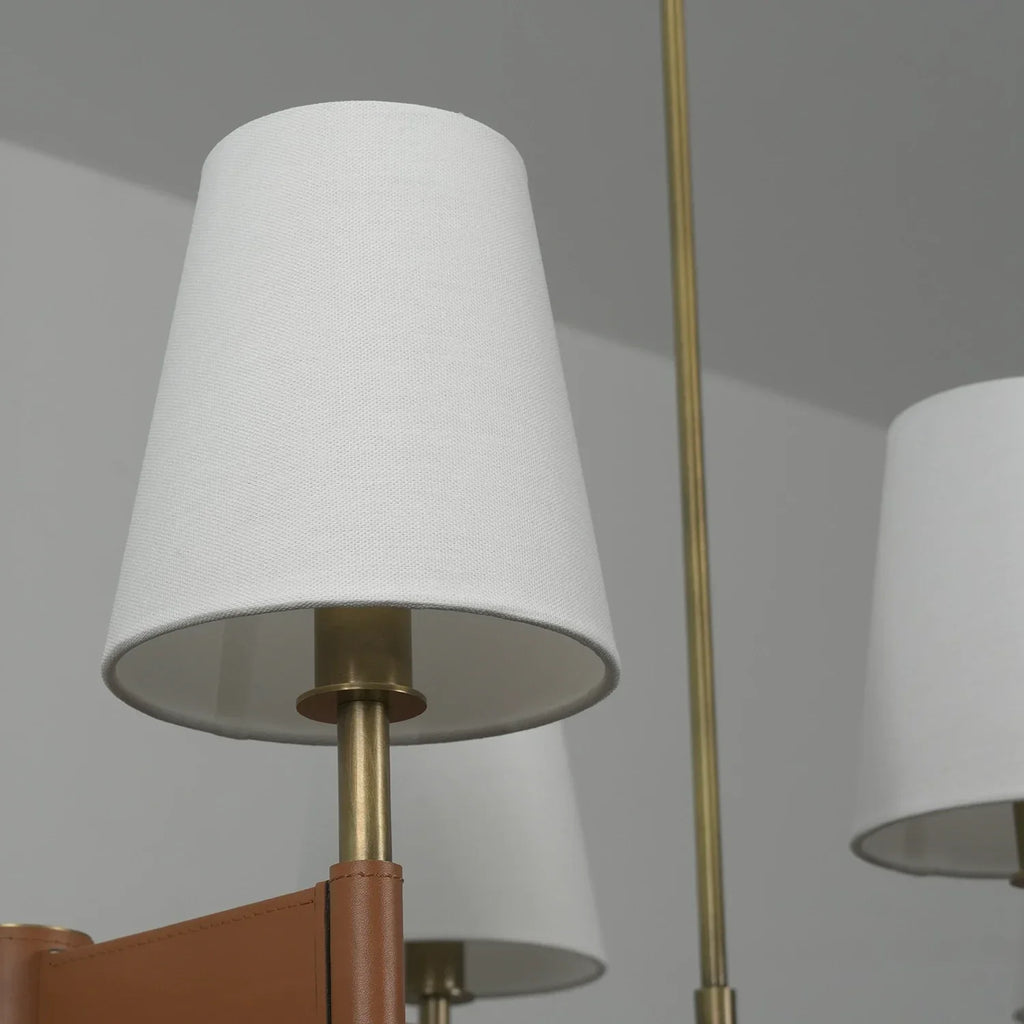 Bramley Leather & Copper Chandelier | wildoxy