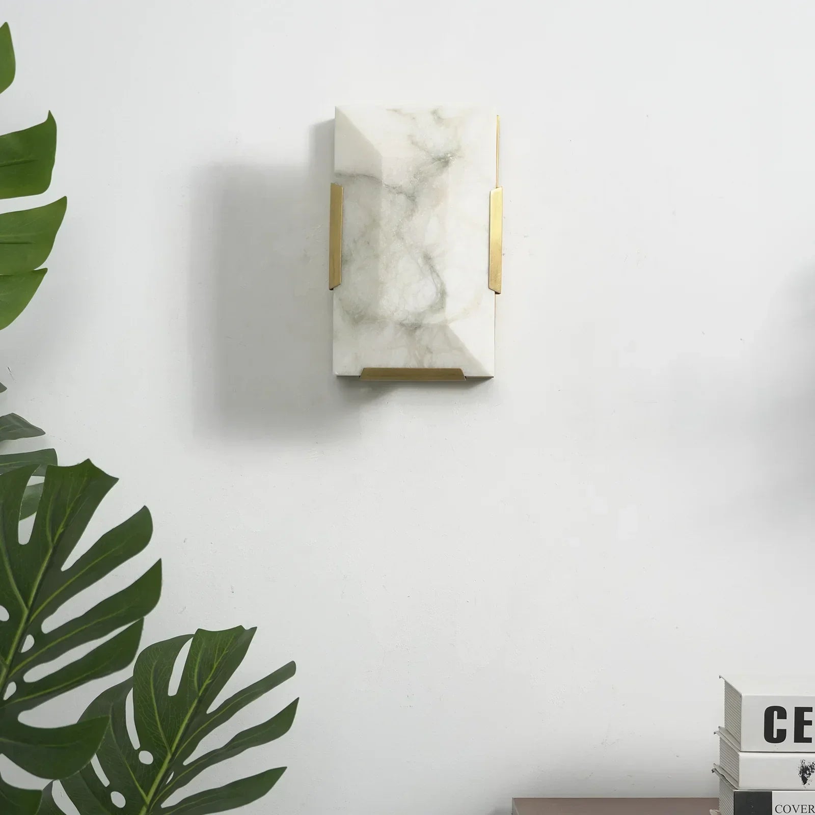 Alabaster Rectangular Wall Lamp | wildoxy