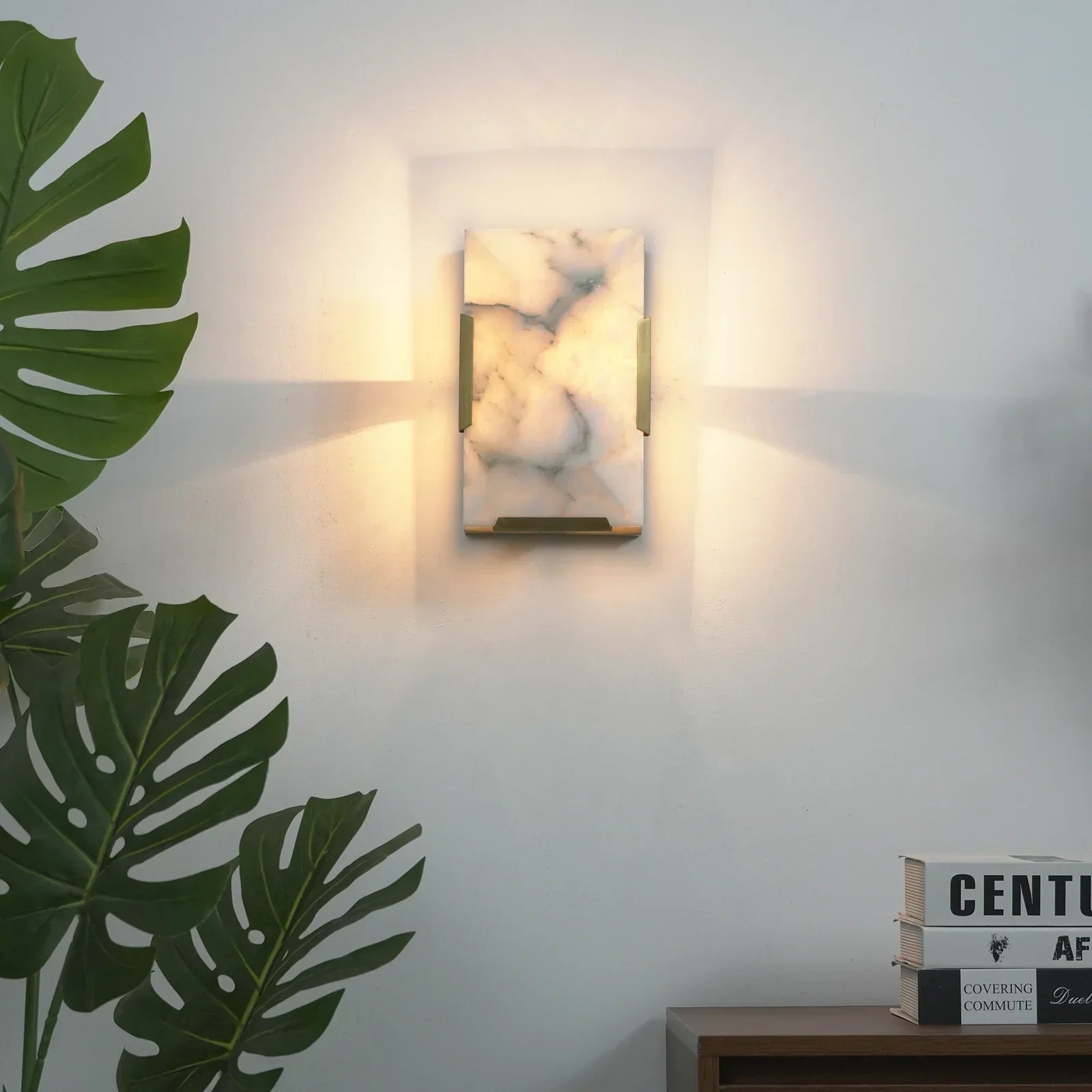 Alabaster Rectangular Wall Lamp | wildoxy
