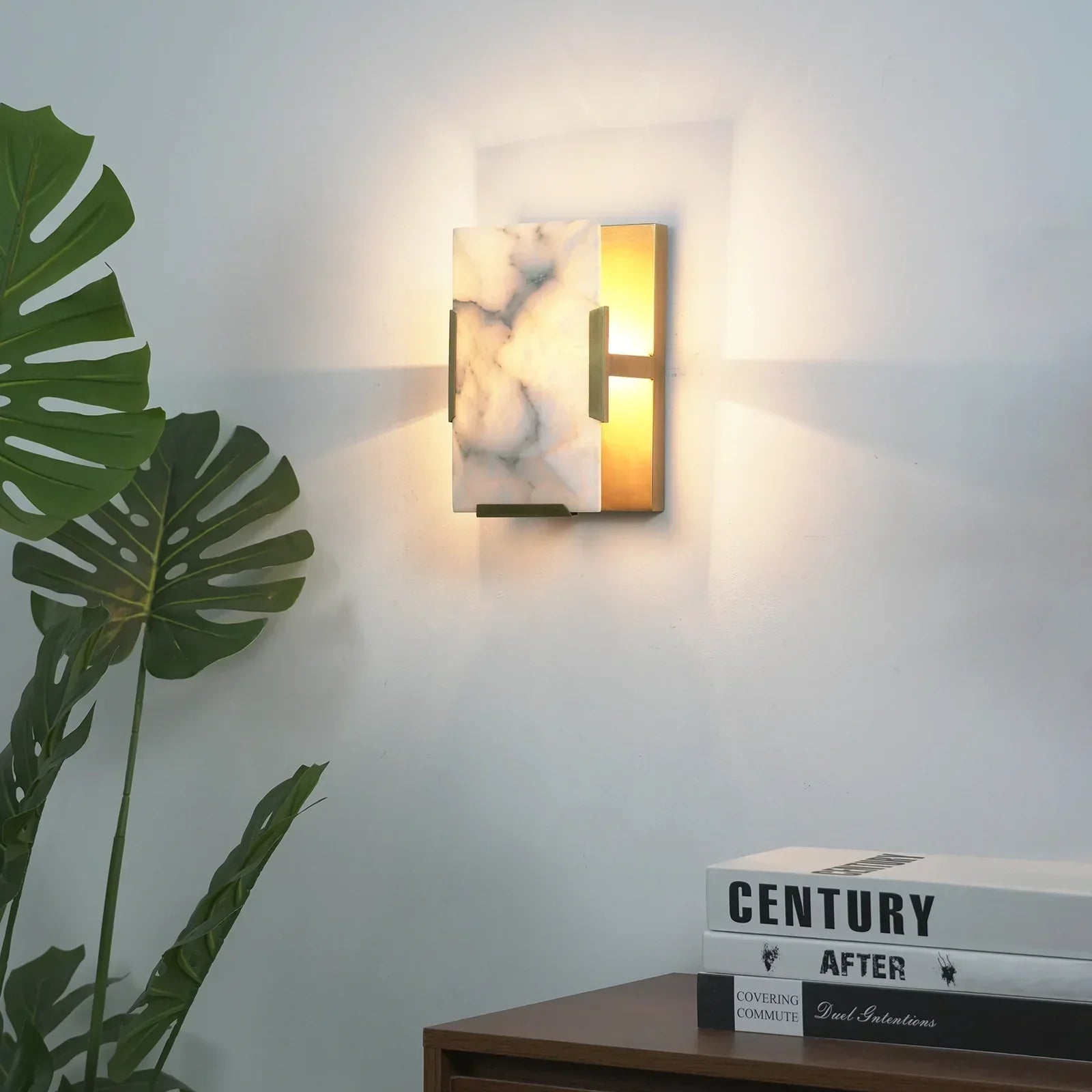 Alabaster Rectangular Wall Lamp | wildoxy