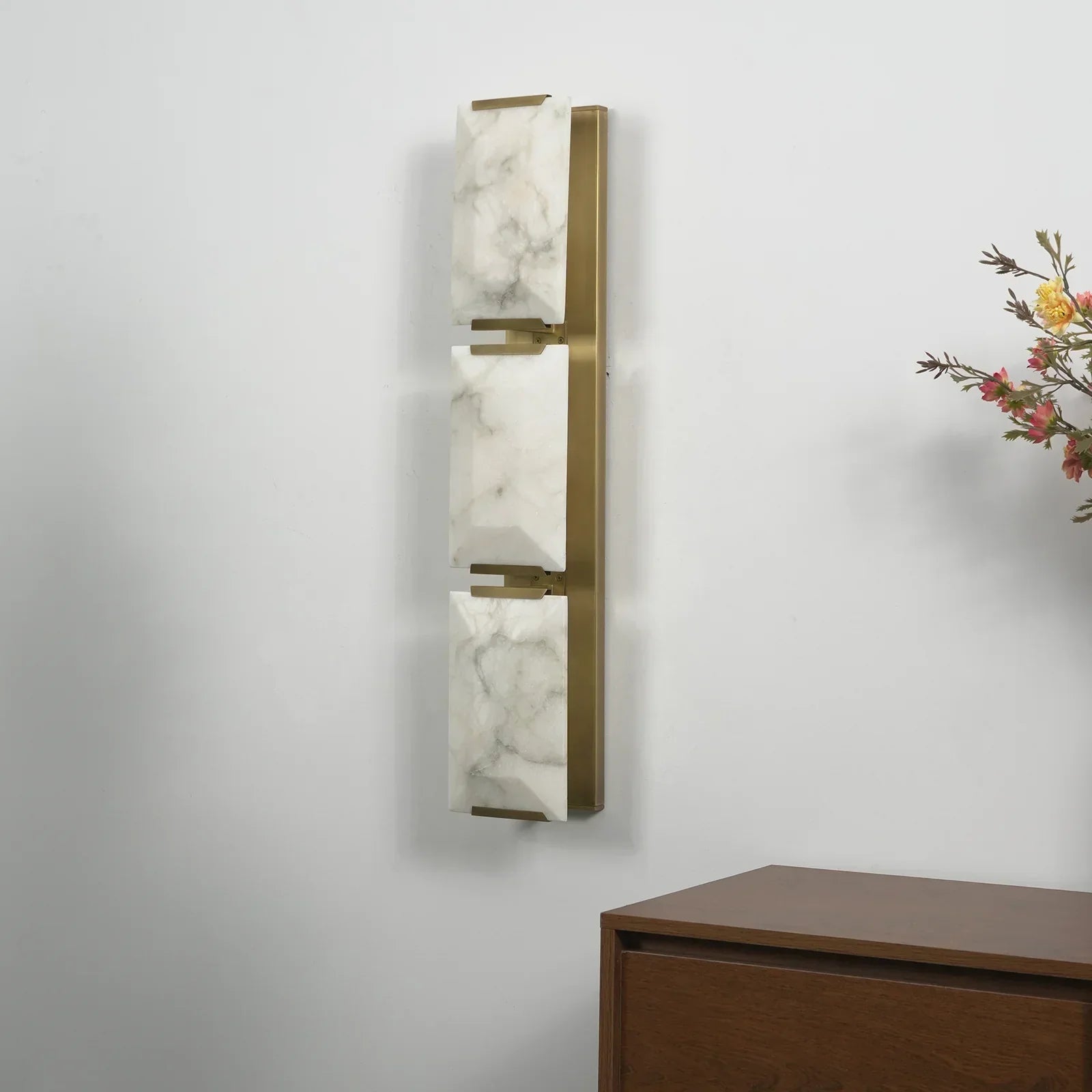 Alabaster Rectangular Wall Lamp | wildoxy