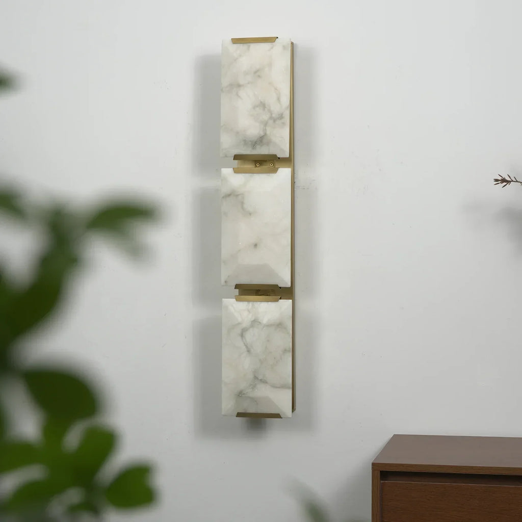 Alabaster Rectangular Wall Lamp | wildoxy