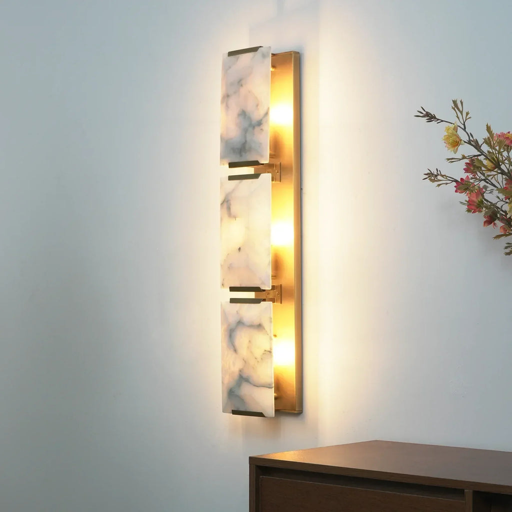 Alabaster Rectangular Wall Lamp | wildoxy