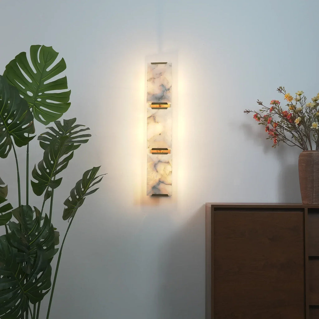 Alabaster Rectangular Wall Lamp | wildoxy