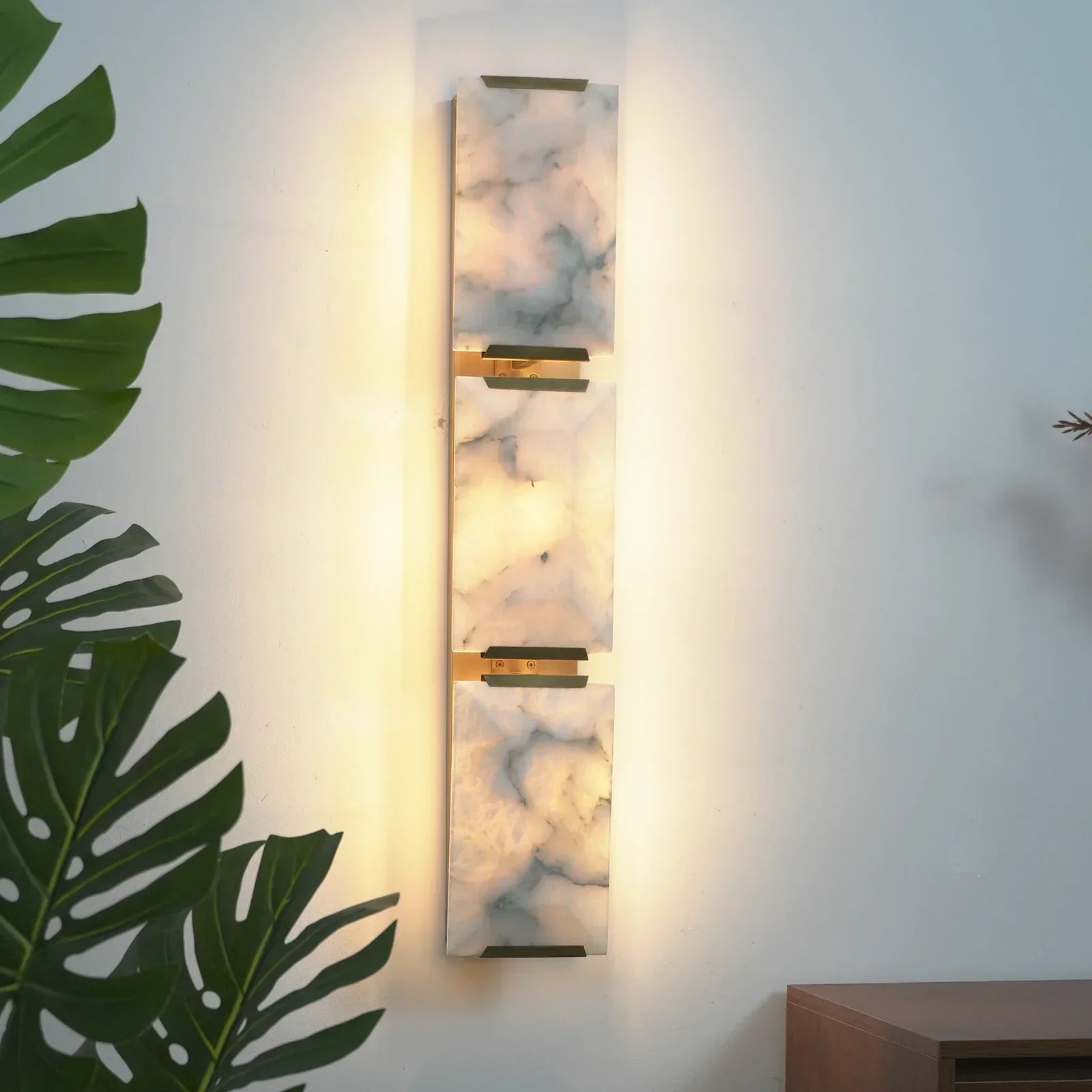 Alabaster Rectangular Wall Lamp | wildoxy