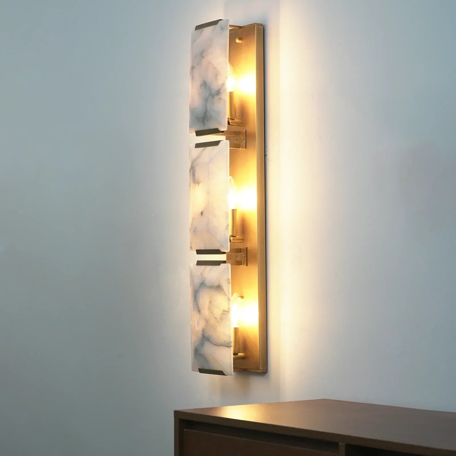 Alabaster Rectangular Wall Lamp | wildoxy