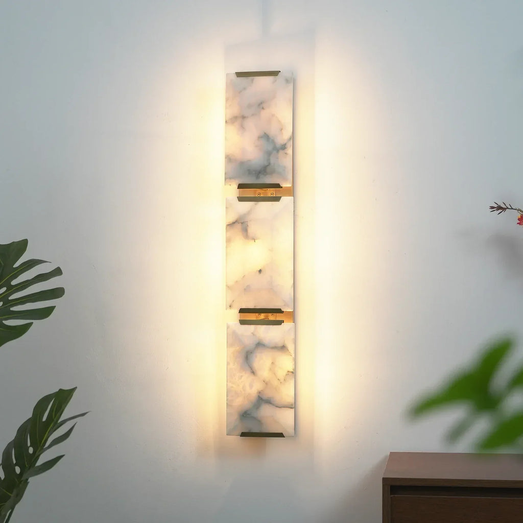 Alabaster Rectangular Wall Lamp | wildoxy