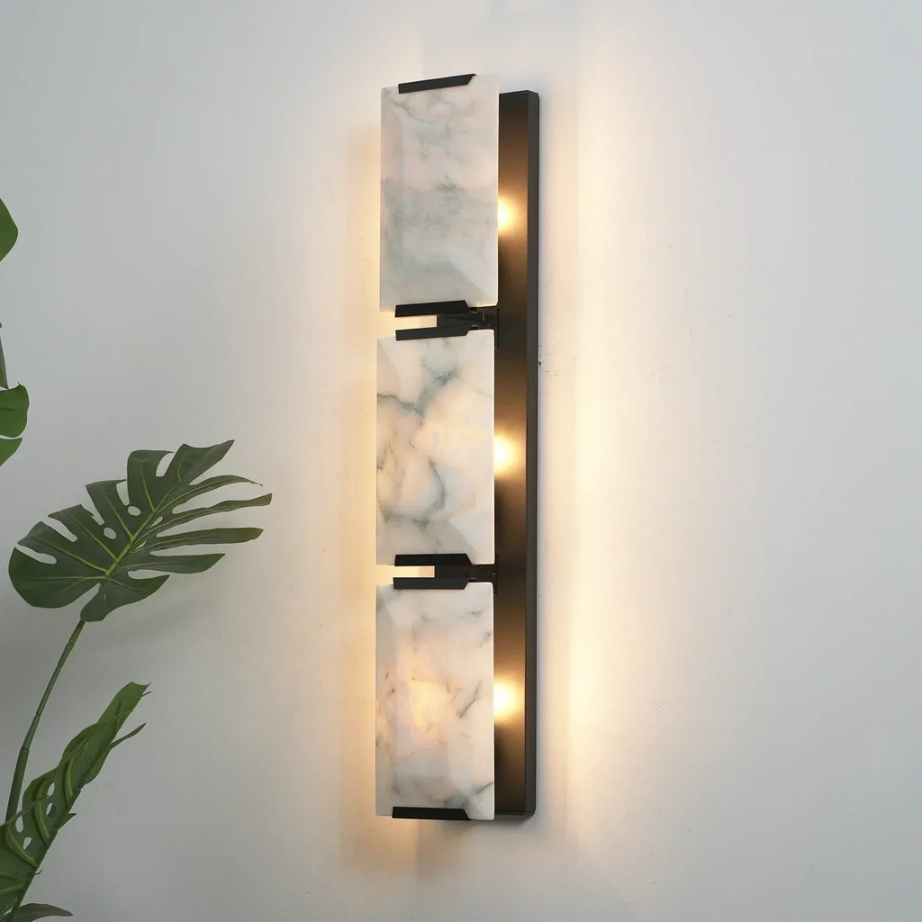 Alabaster Rectangular Wall Lamp | wildoxy
