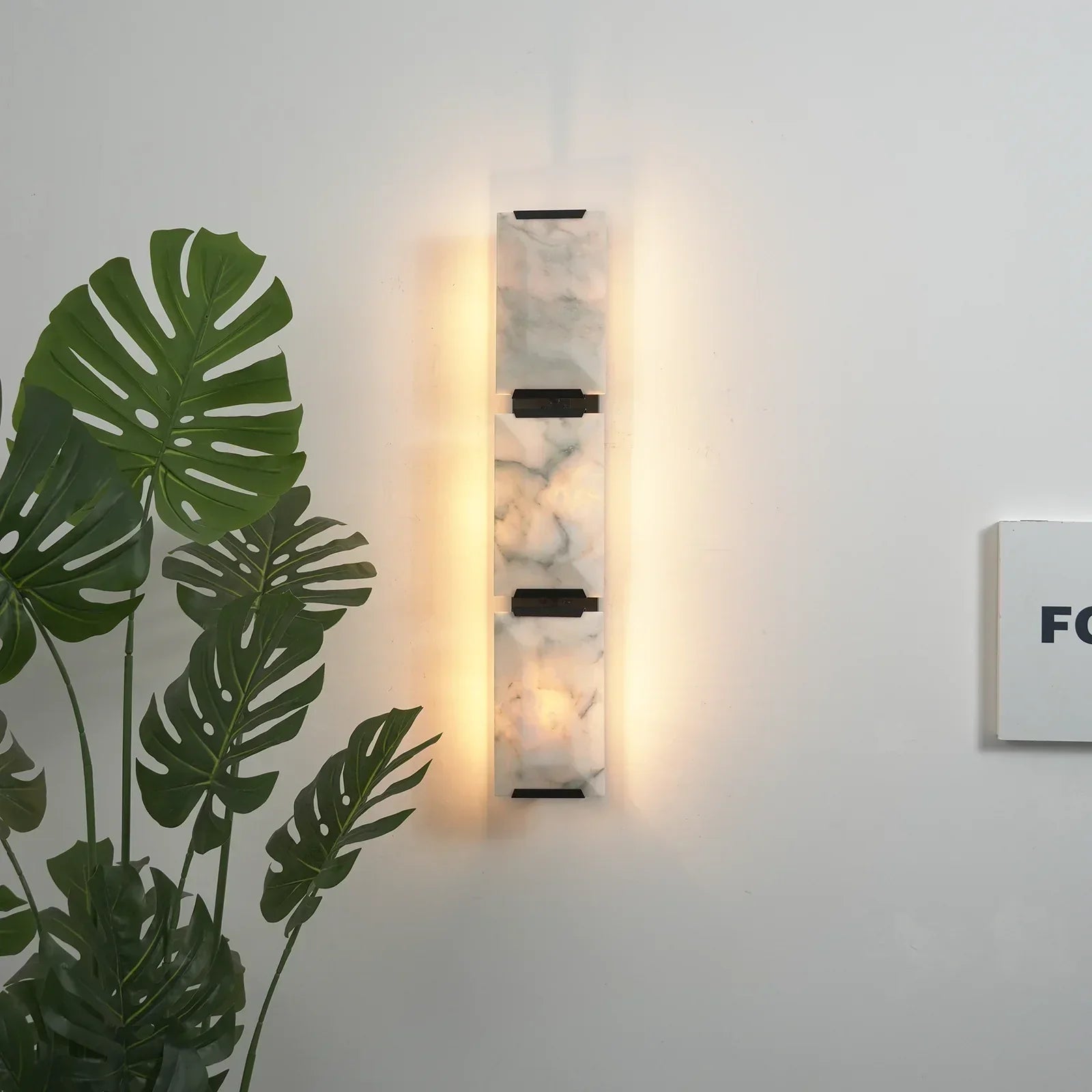 Alabaster Rectangular Wall Lamp | wildoxy