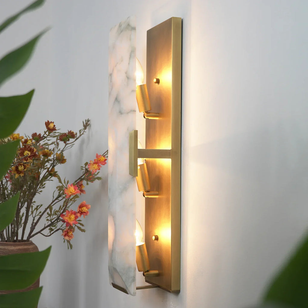 Alabaster Rectangular Wall Lamp | wildoxy