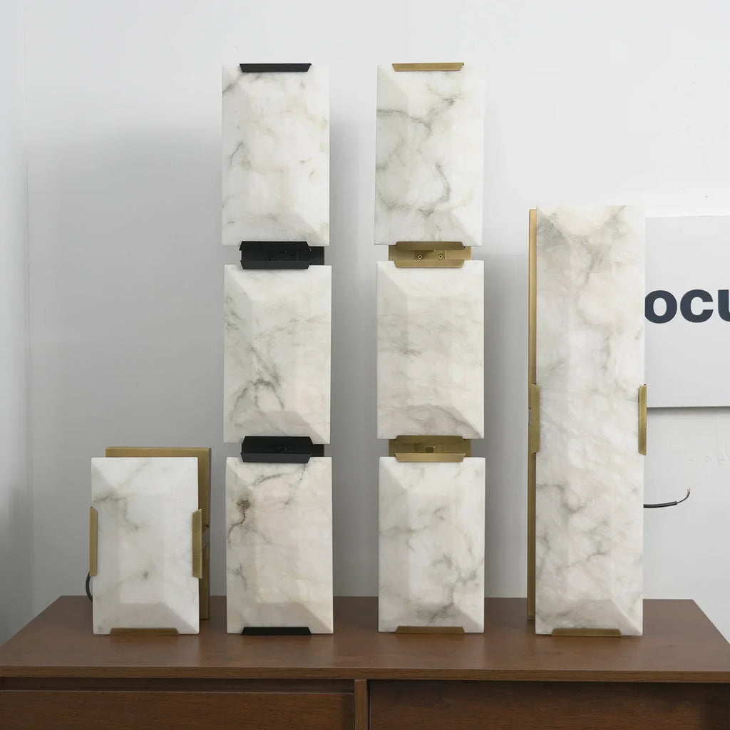 Alabaster Rectangular Wall Lamp | wildoxy
