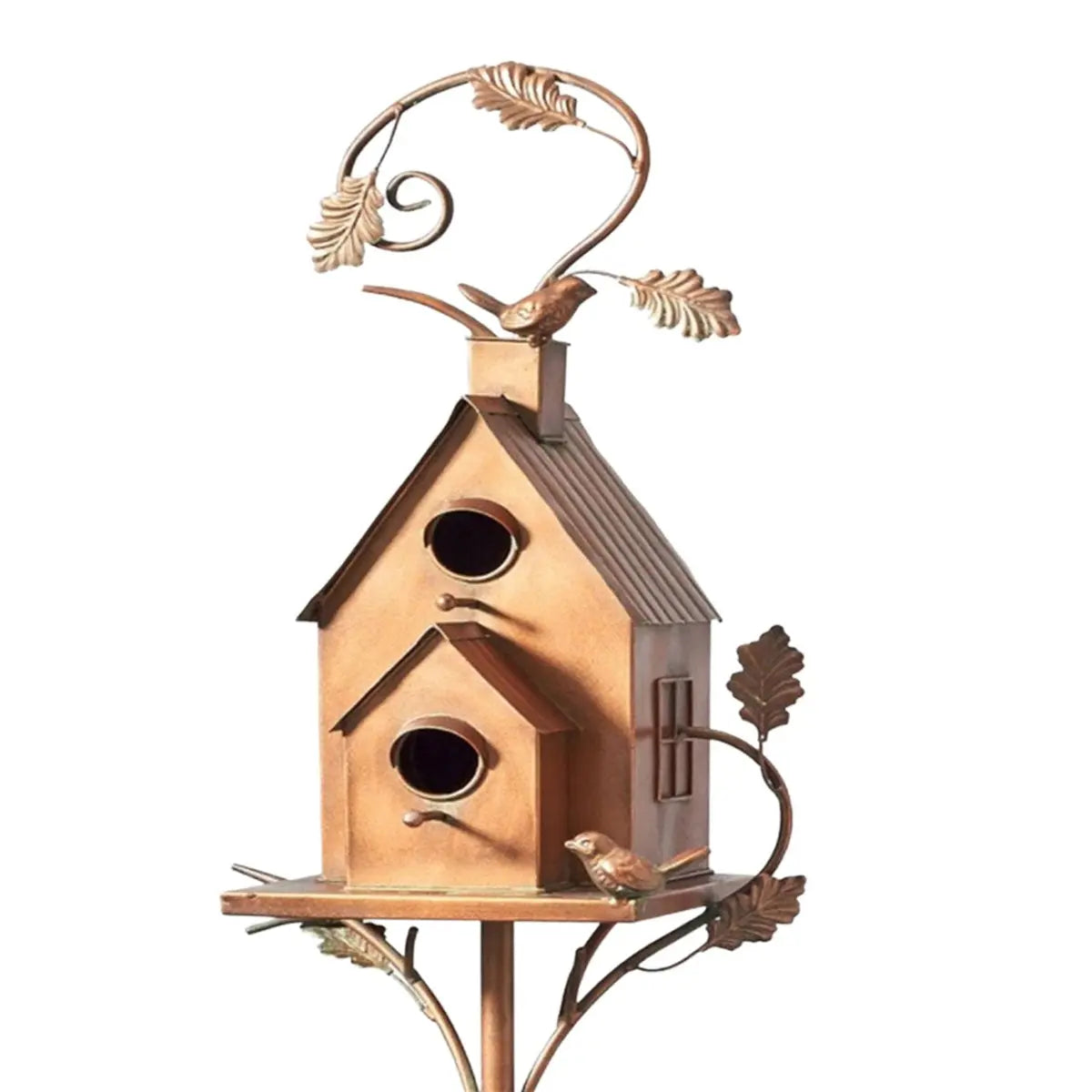 ガーデンピック付きメタル鳥小屋 - ヴィンテージ風、5種類