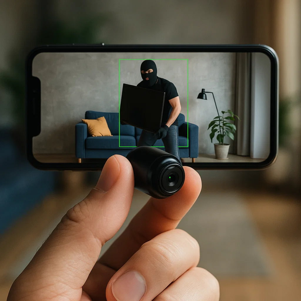 Cameră compactă de supraveghere - Audio, vedere nocturnă, WiFi și hotspot
