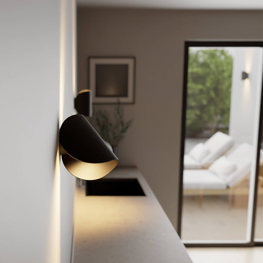 Lampă de perete LED rotativă — reglabilă, alb-negru