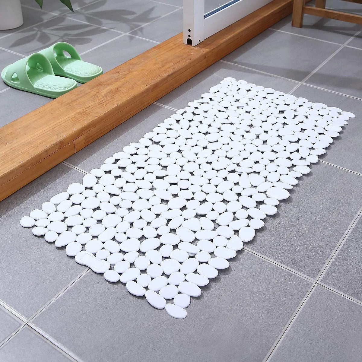 Rutschfeste Kieselstein-Badematte - Massage, 70x36/88x40 cm, 5 Farben