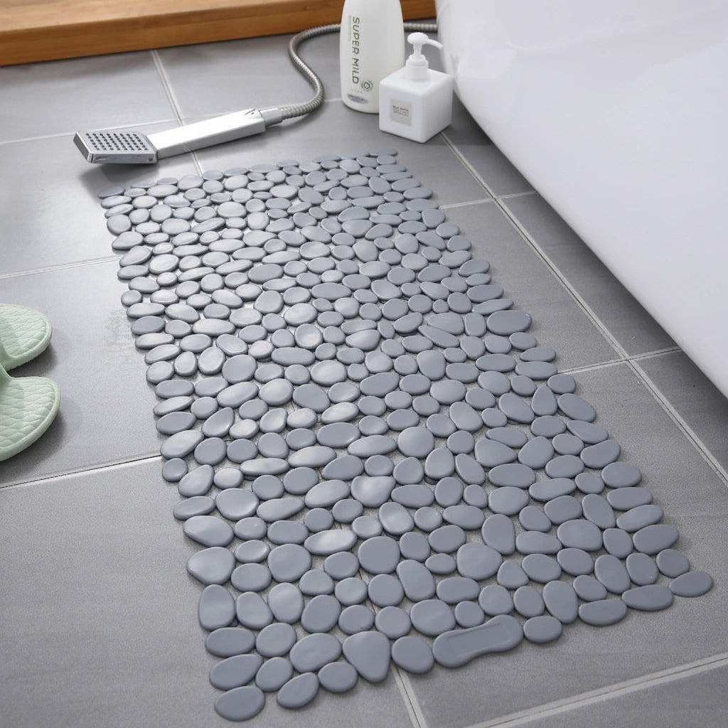Rutschfeste Kieselstein-Badematte - Massage, 70x36/88x40 cm, 5 Farben