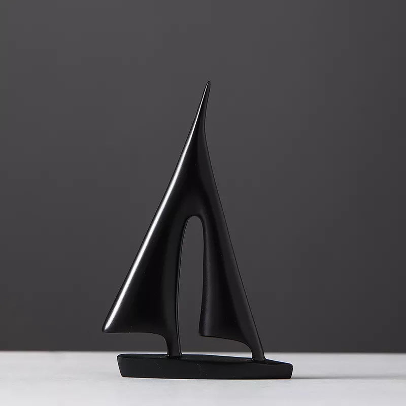 Minimalistisch zeilbootbeeld — Scandinavische maritieme decoratie