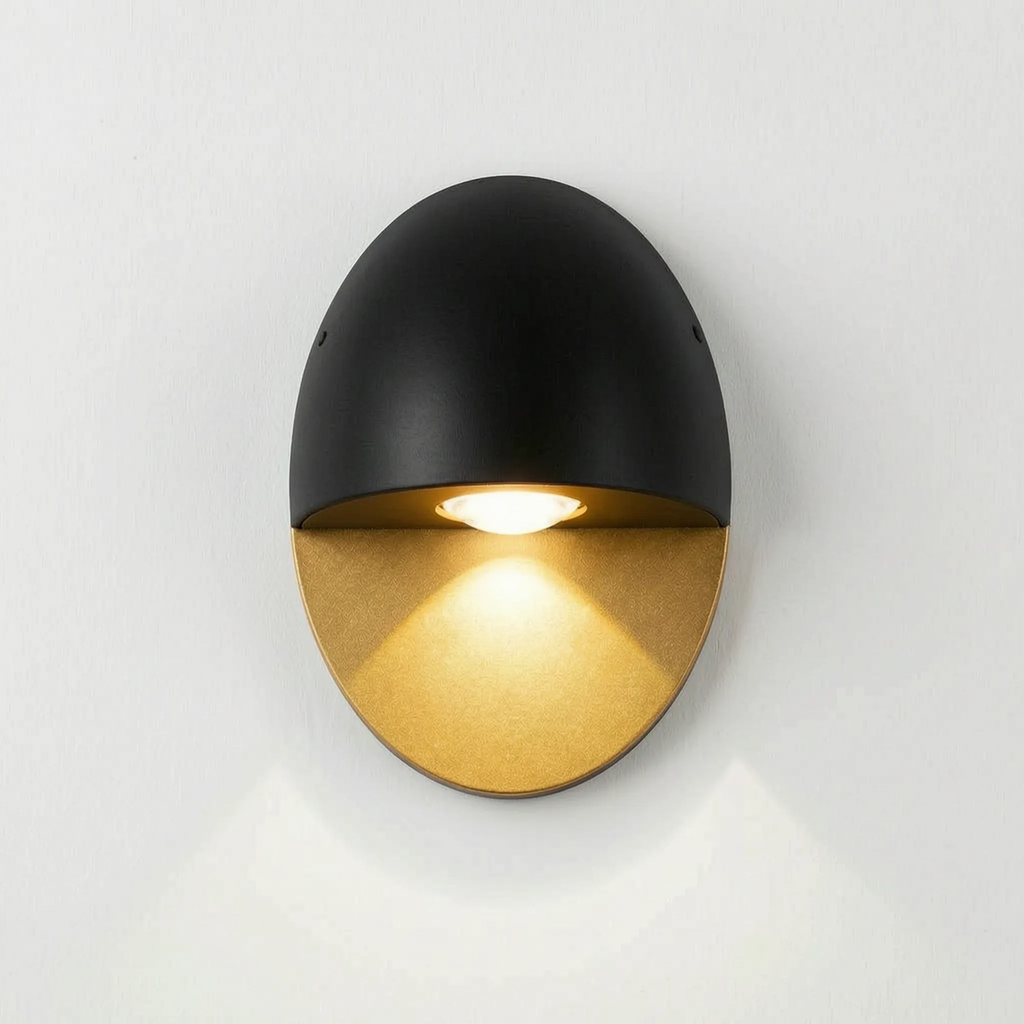 Minimalist Oval Wall Light -  Illuminating Exterior Walls - Wildoxy