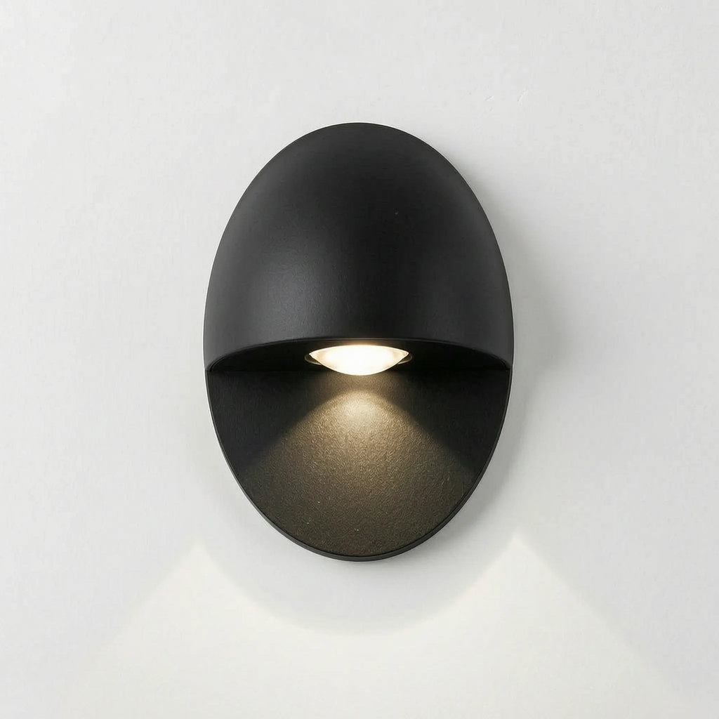 Minimalist Oval Wall Light -  Illuminating Exterior Walls - Wildoxy