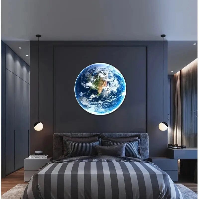 TerraGlow Modern Globe LED Wall Lamp — Contemporary Glass Shade Design