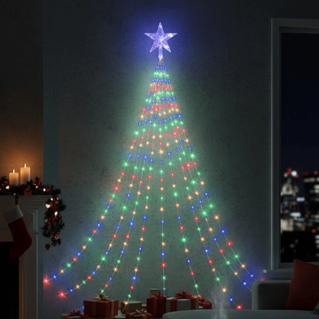 Guirlande lumineuse de Noël AuroraGlow étanche — 8 modes d’éclairage d’ambiance