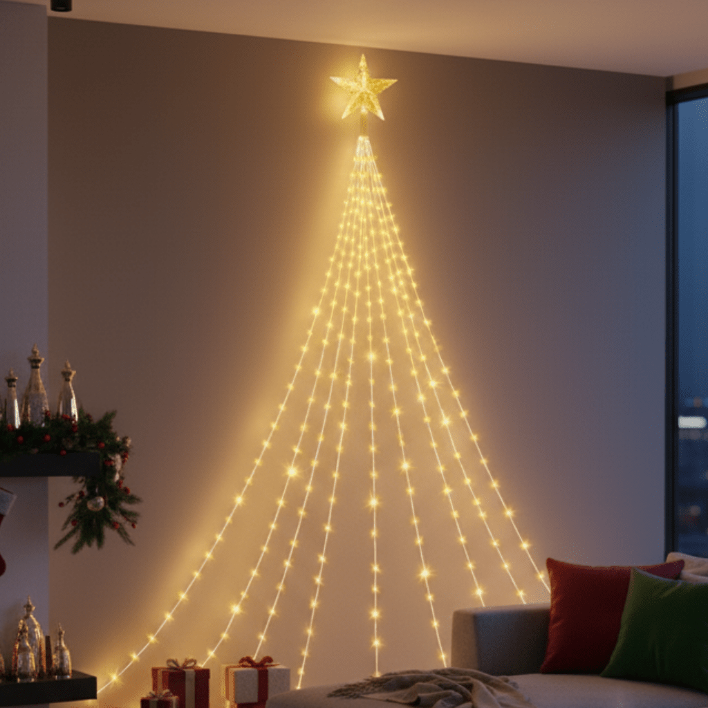 Guirlande lumineuse de Noël AuroraGlow étanche — 8 modes d’éclairage d’ambiance