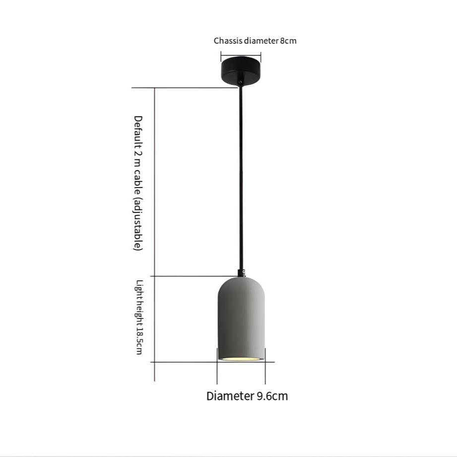 Avela Concrete Pendant Light — Urban Industrial Design, Minimalist Silhouette