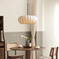 12-Inch Round Pendant Light — Fabric Shade, Hardwire Ceiling Mount