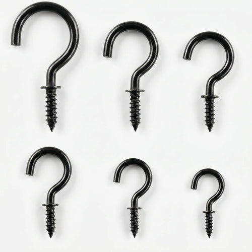 Assorted Screw-In Cup Hooks -  Hanging Fairy Lights - Wildoxy