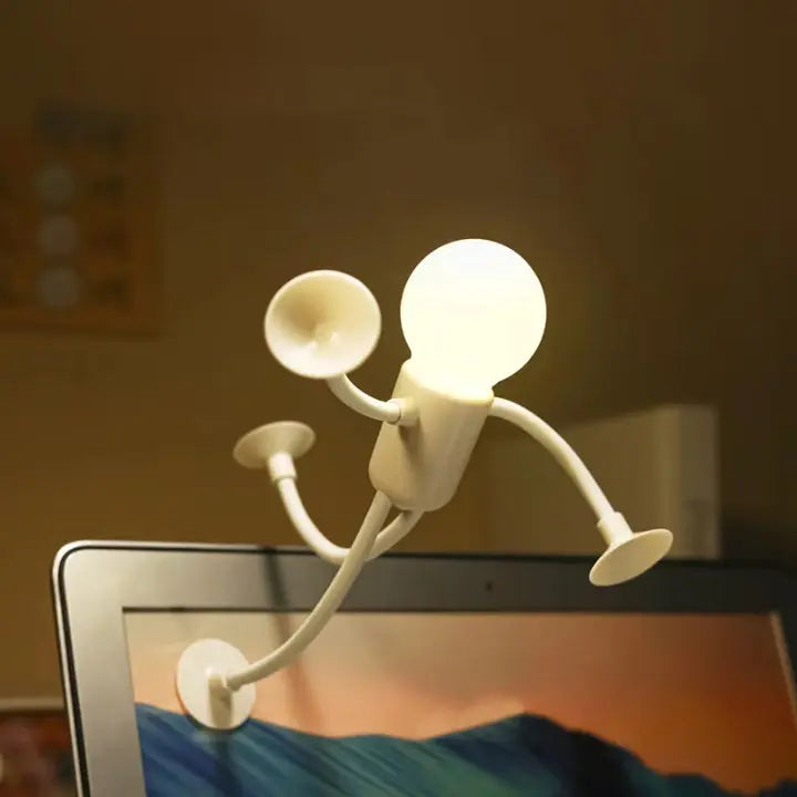 18cm silikonová LED lampička ve tvaru figurky - teplá bílá, dobíjecí