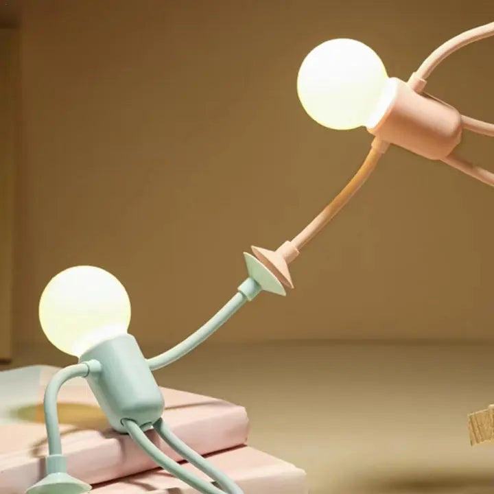 18cm silikonová LED lampička ve tvaru figurky - teplá bílá, dobíjecí