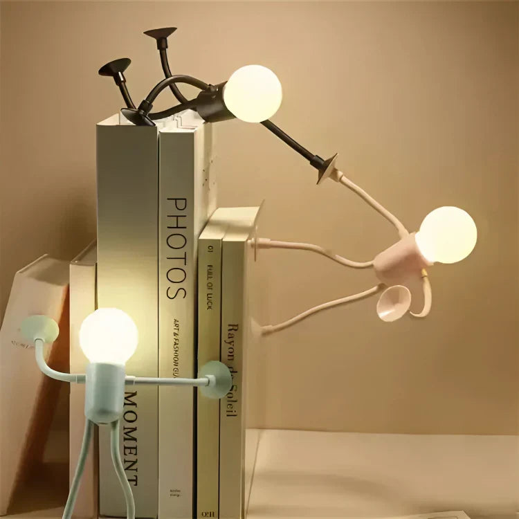 18cm silikonová LED lampička ve tvaru figurky - teplá bílá, dobíjecí