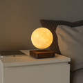 Magnetic Levitation Moon Lamp — 3D-Printed Surface, Floating LED Light