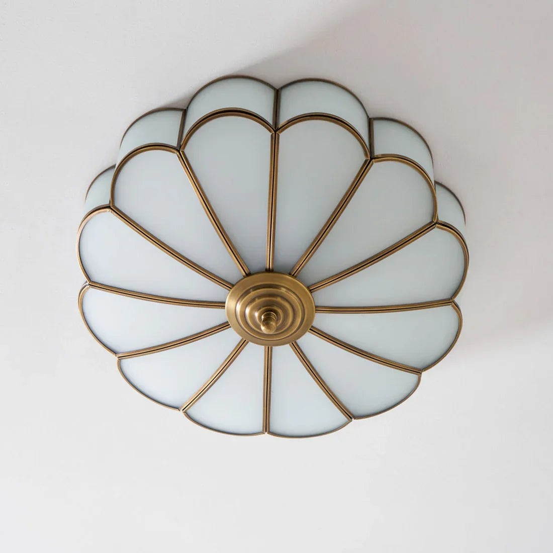 Floral Glass Flush Mount Ceiling Light | wildoxy
