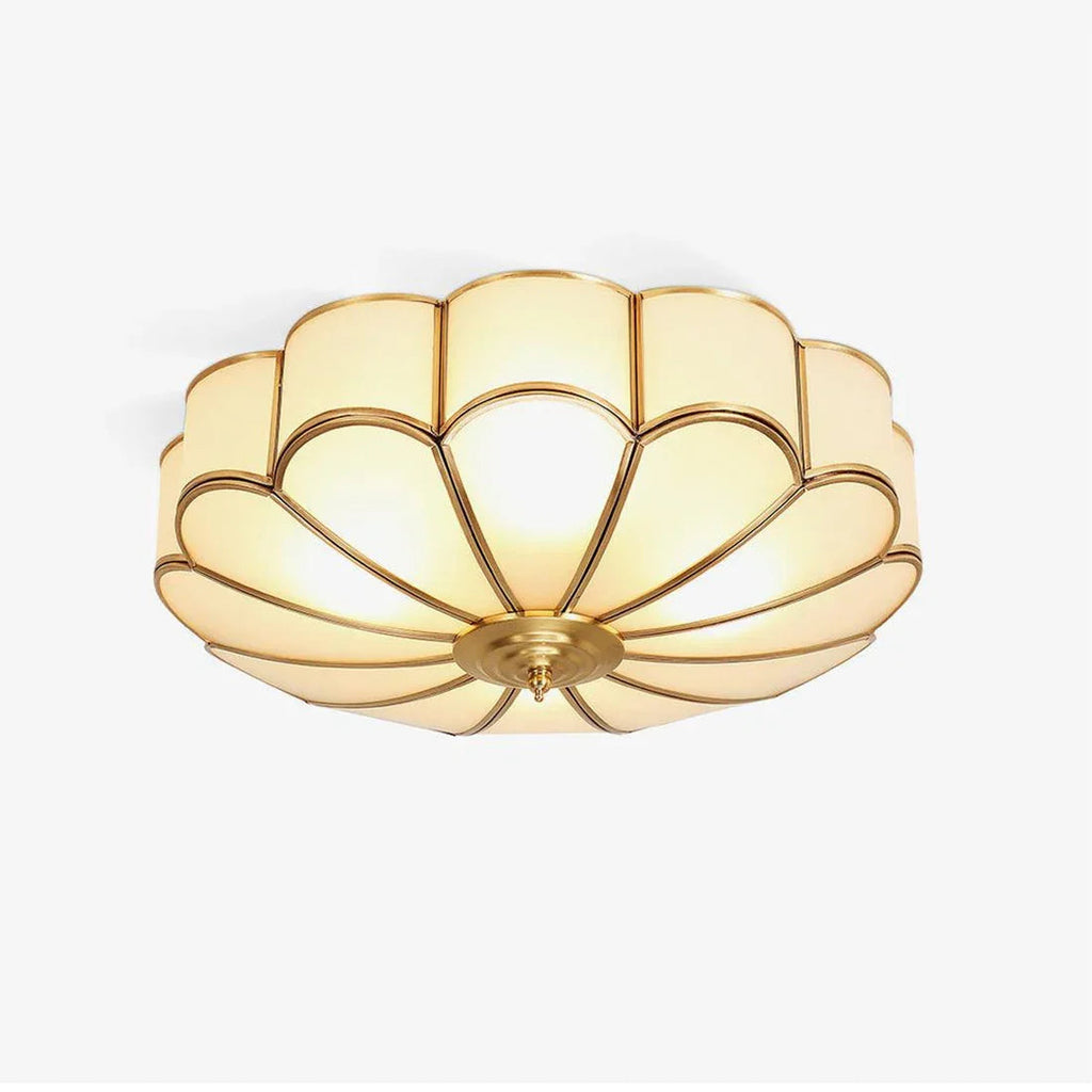 Floral Glass Flush Mount Ceiling Light | wildoxy