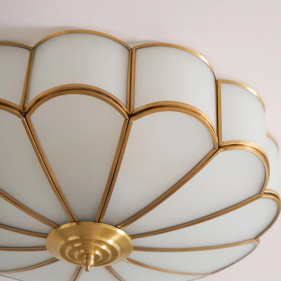 Floral Glass Flush Mount Ceiling Light | wildoxy