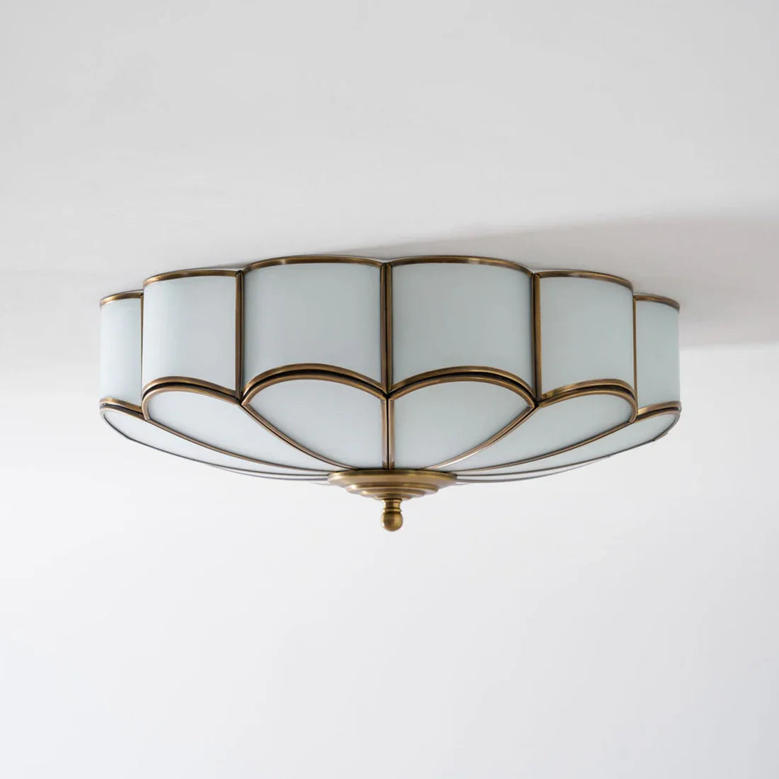 Floral Glass Flush Mount Ceiling Light | wildoxy