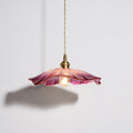 Retro hanglamp van bloemvormig glas - transparant koper, E27