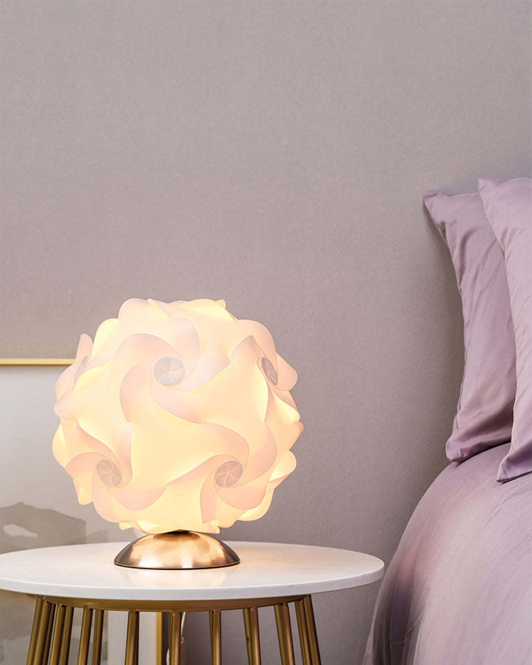 LioraBloom Table Lamp — Floral Accent, Warm Light