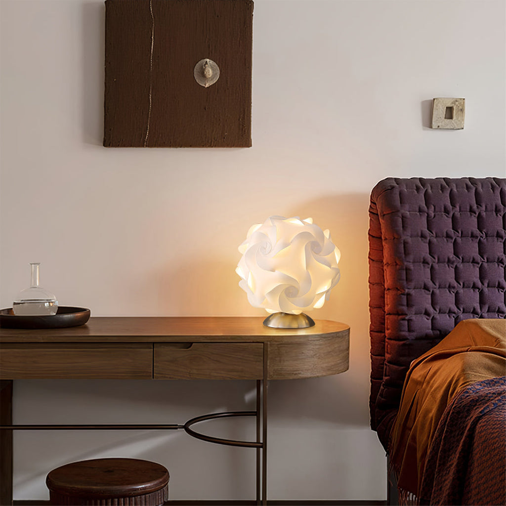 LioraBloom Table Lamp — Floral Accent, Warm Light