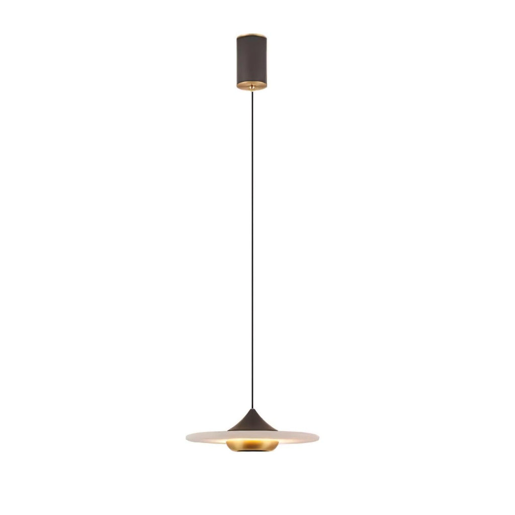 Orbis Modern Marble Flying Saucer Pendant Ceiling Lamp — Circular Canopy Shade